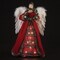 Roman 25.5" LED Lighted Plaid Angel Christmas Tree Topper Figurine